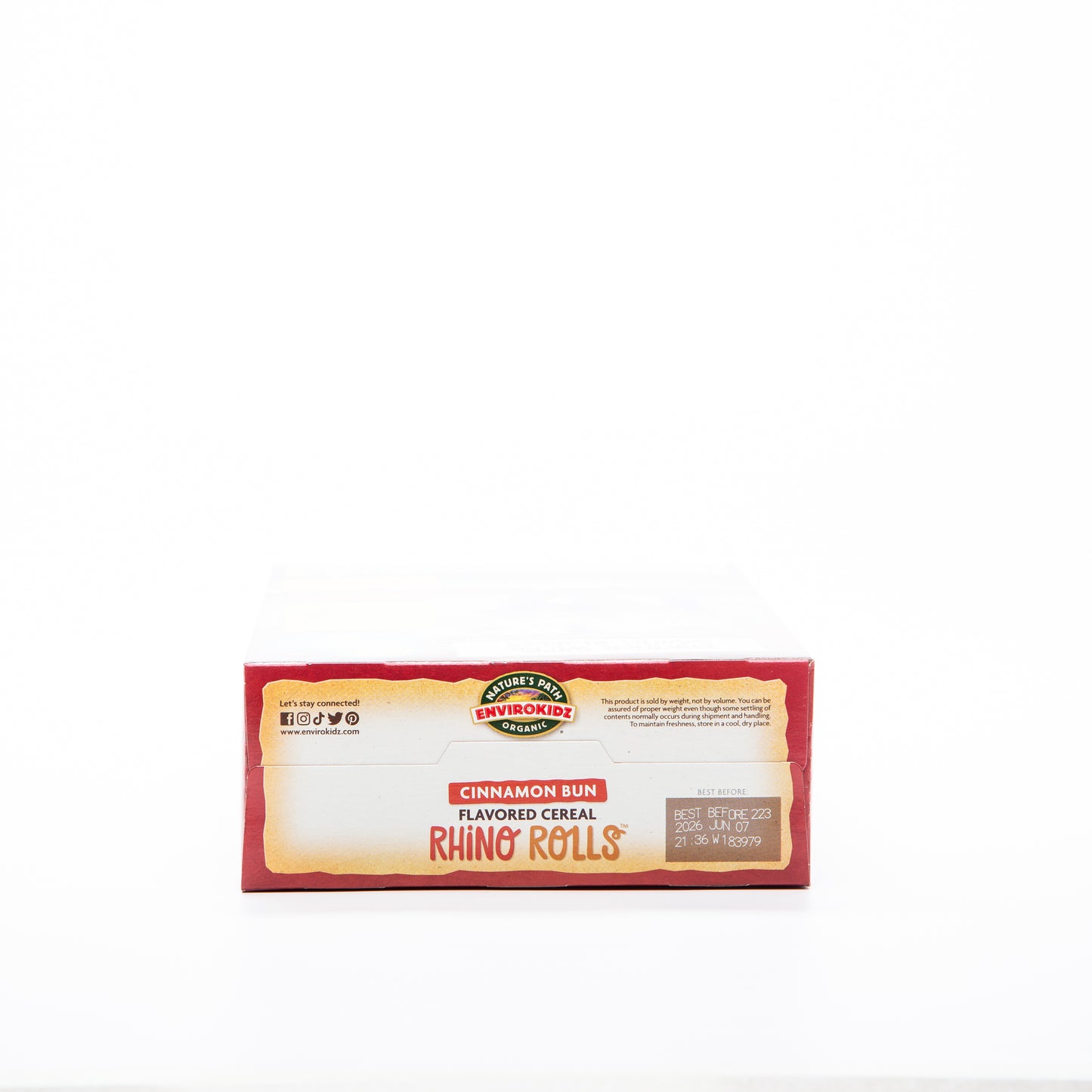 Nature's Path Envirokidz Organic Cinnamon Bun Rhino Rolls Cereal 269g