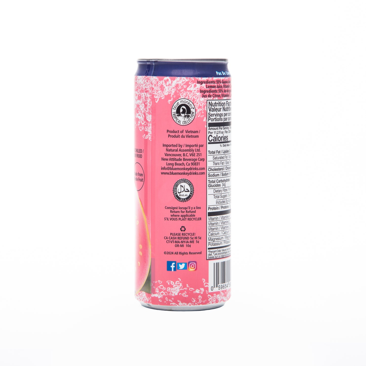 Blue Monkey Sparkling Guava Juice 330ml