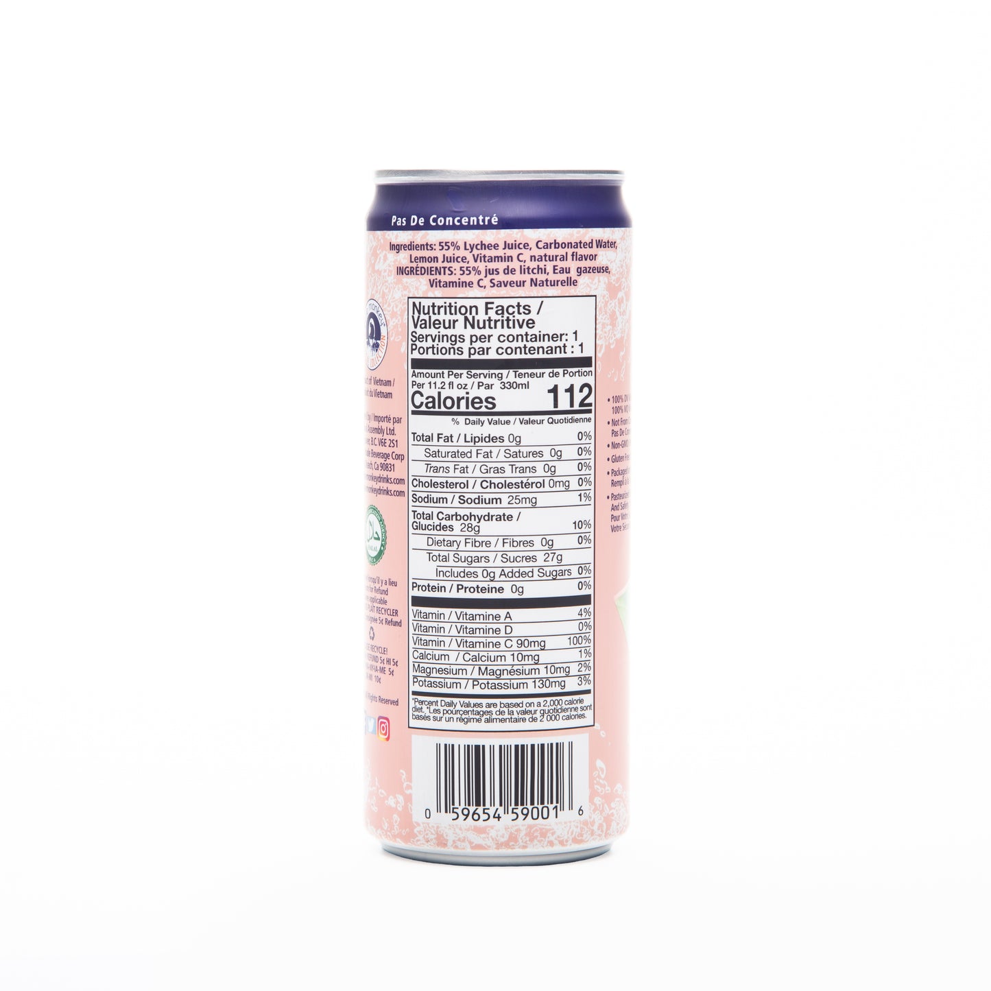 Blue Monkey Sparkling Lychee Juice 330ml