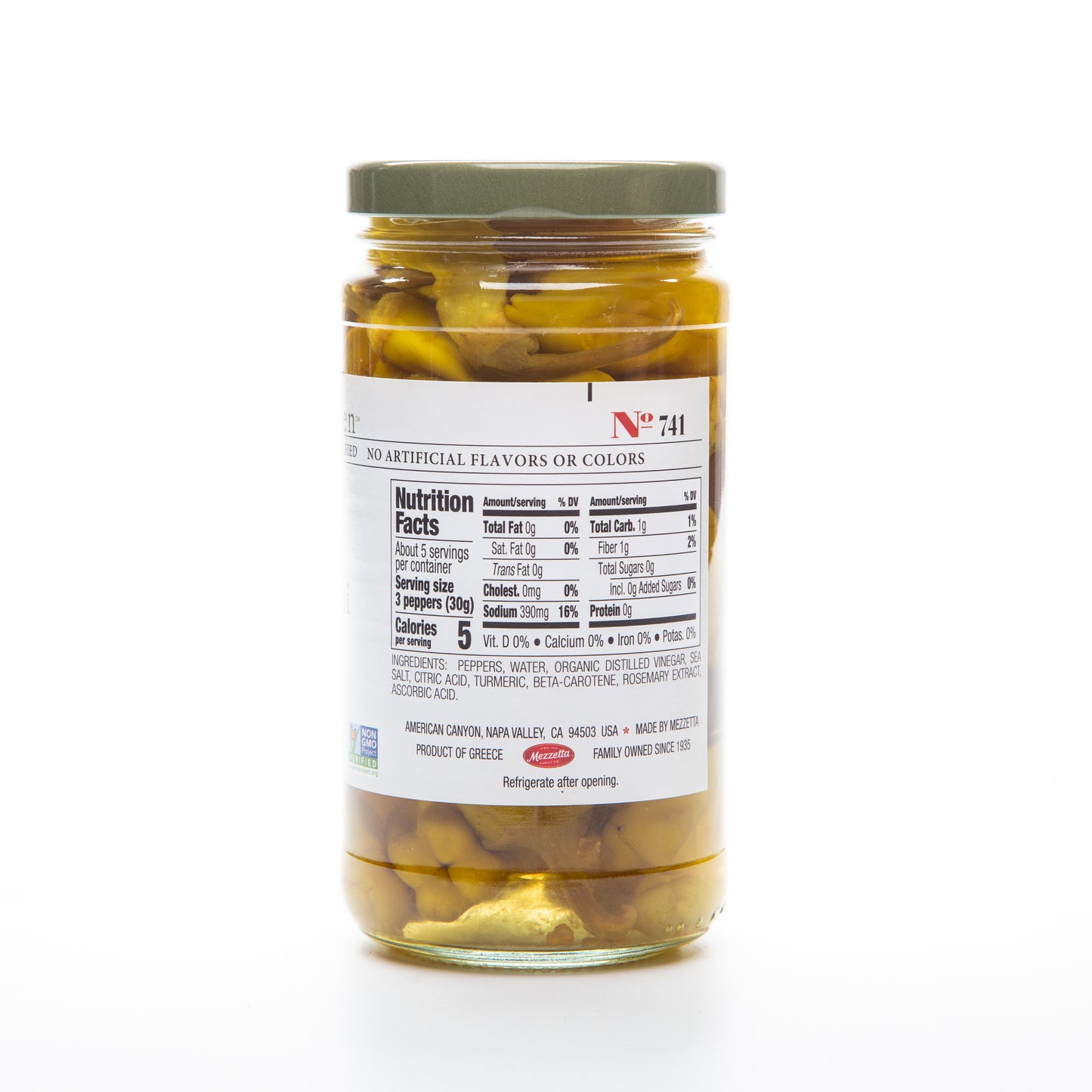 Jeff's Garden Whole Golden Greek Peperoncini 354ml