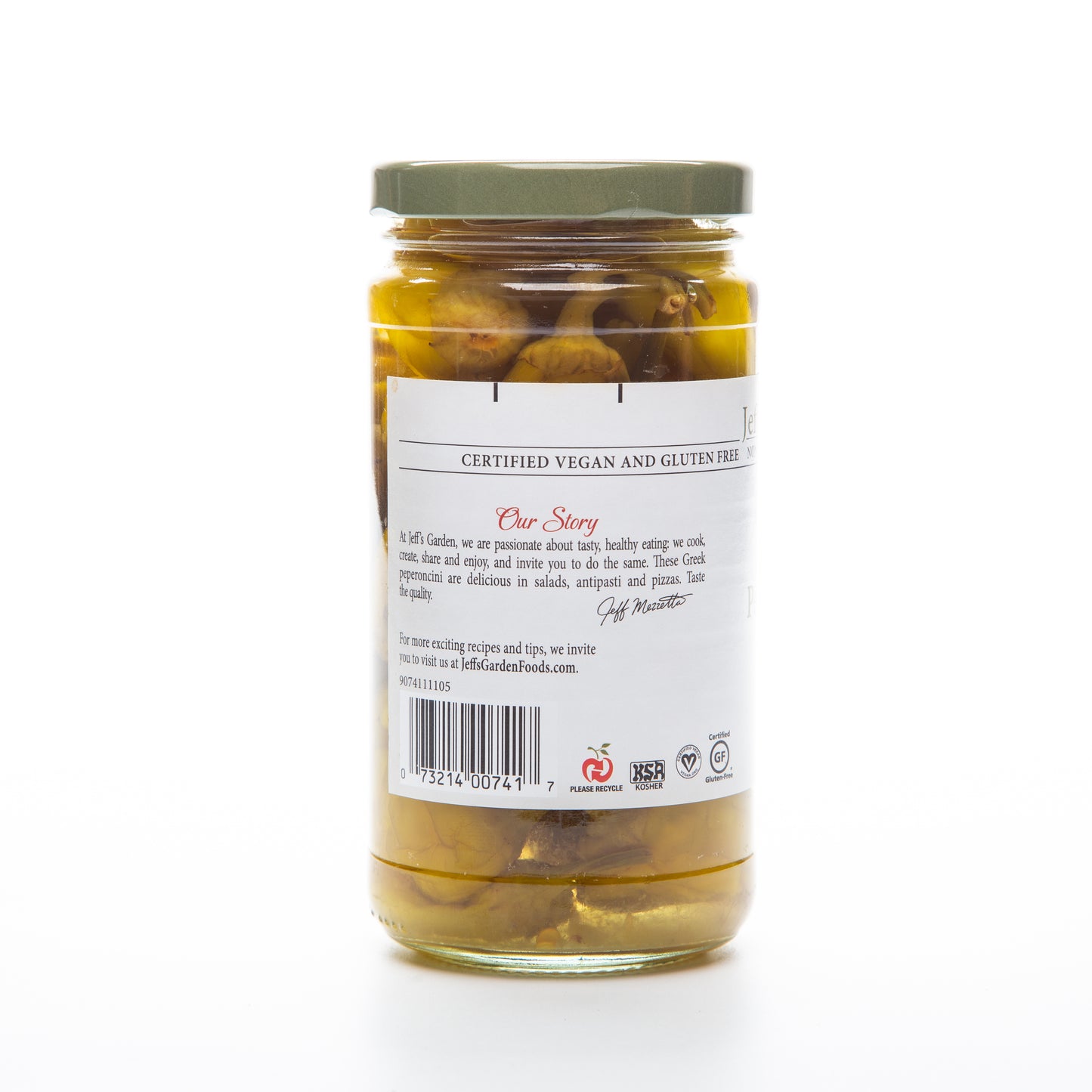 Jeff's Garden Whole Golden Greek Peperoncini 354ml