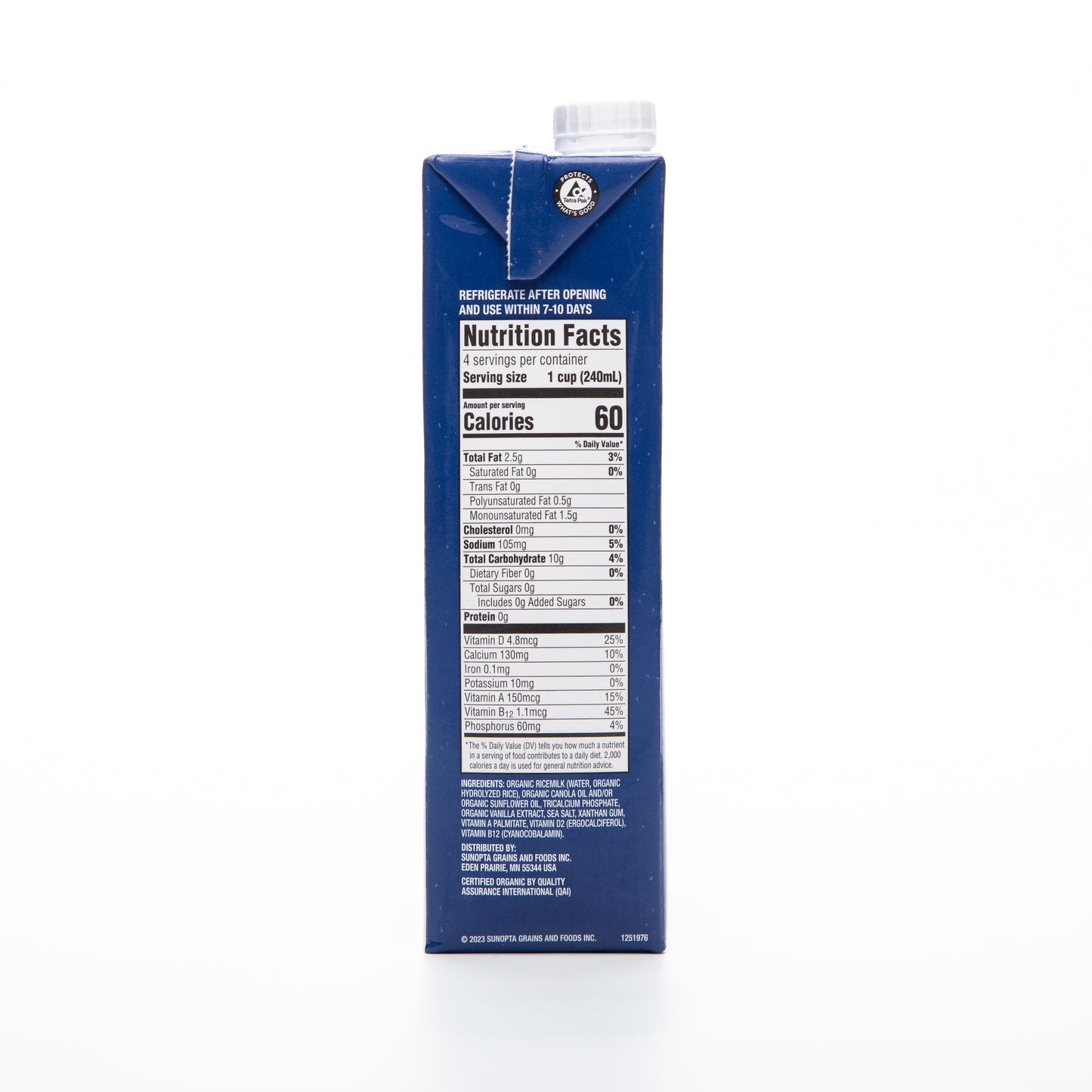 Dream Organic Unsweetened Rice Milk 946ml