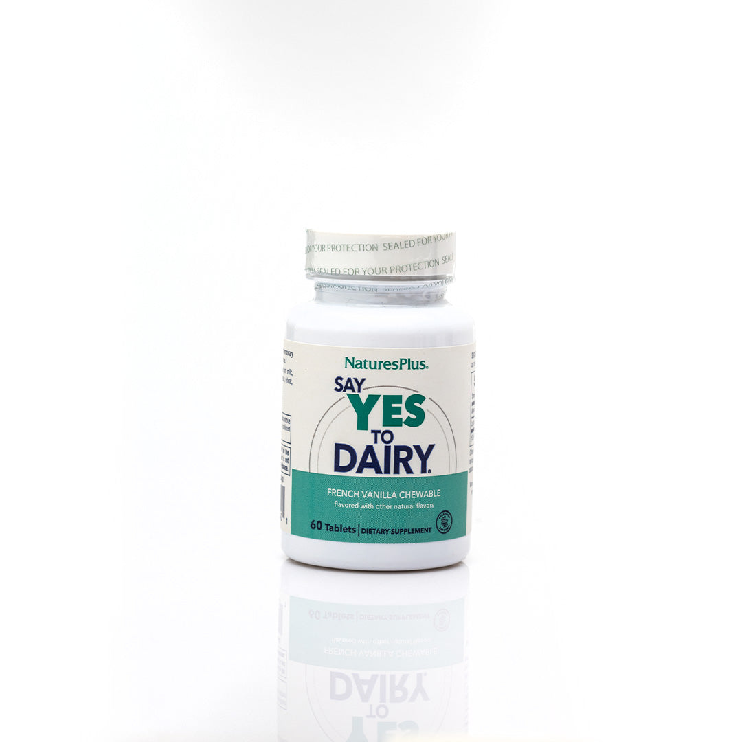 Nature's Plus Say Yes To Dairy Digestive Aid 60 Chewable Tablets