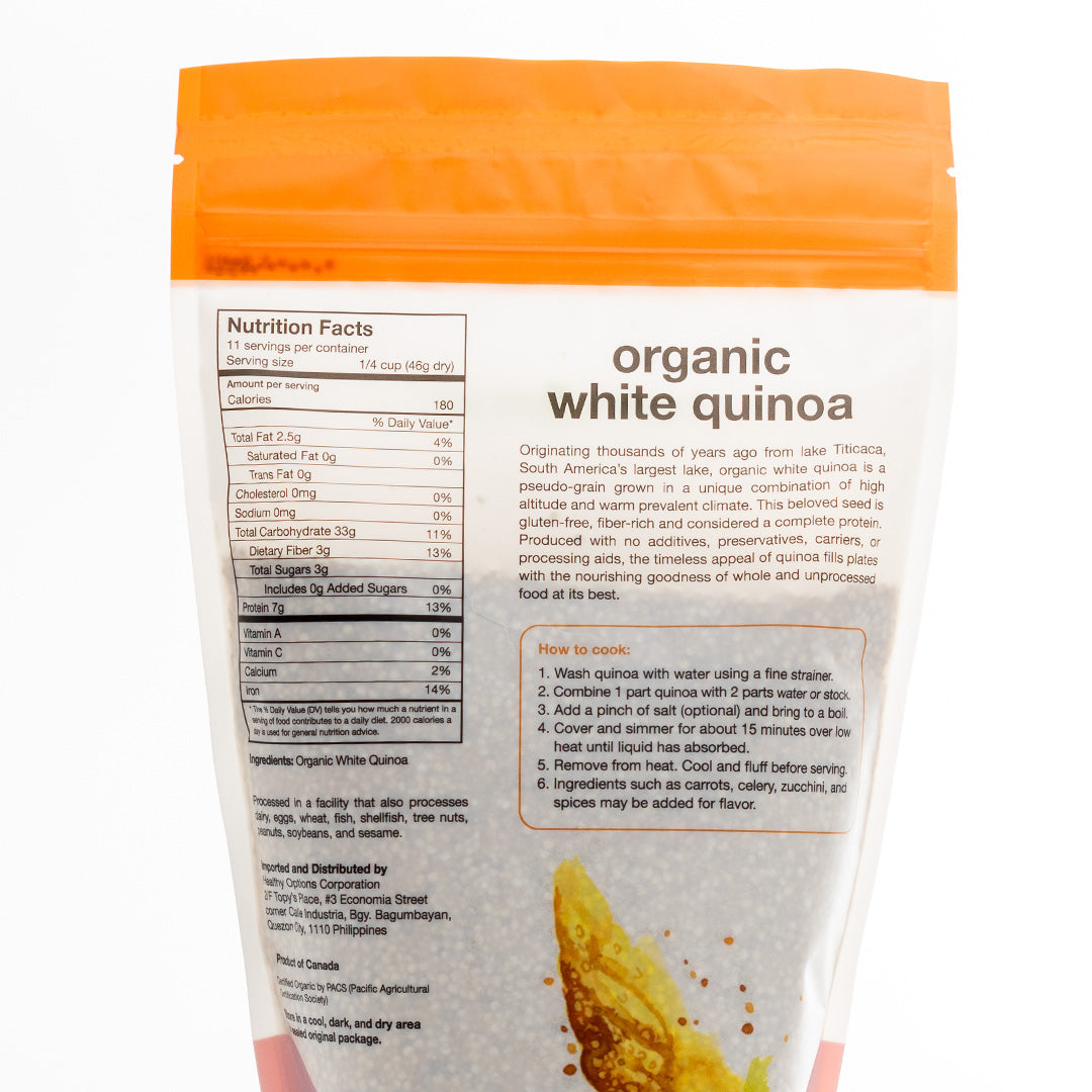 Healthy Options Organic White Quinoa 510g