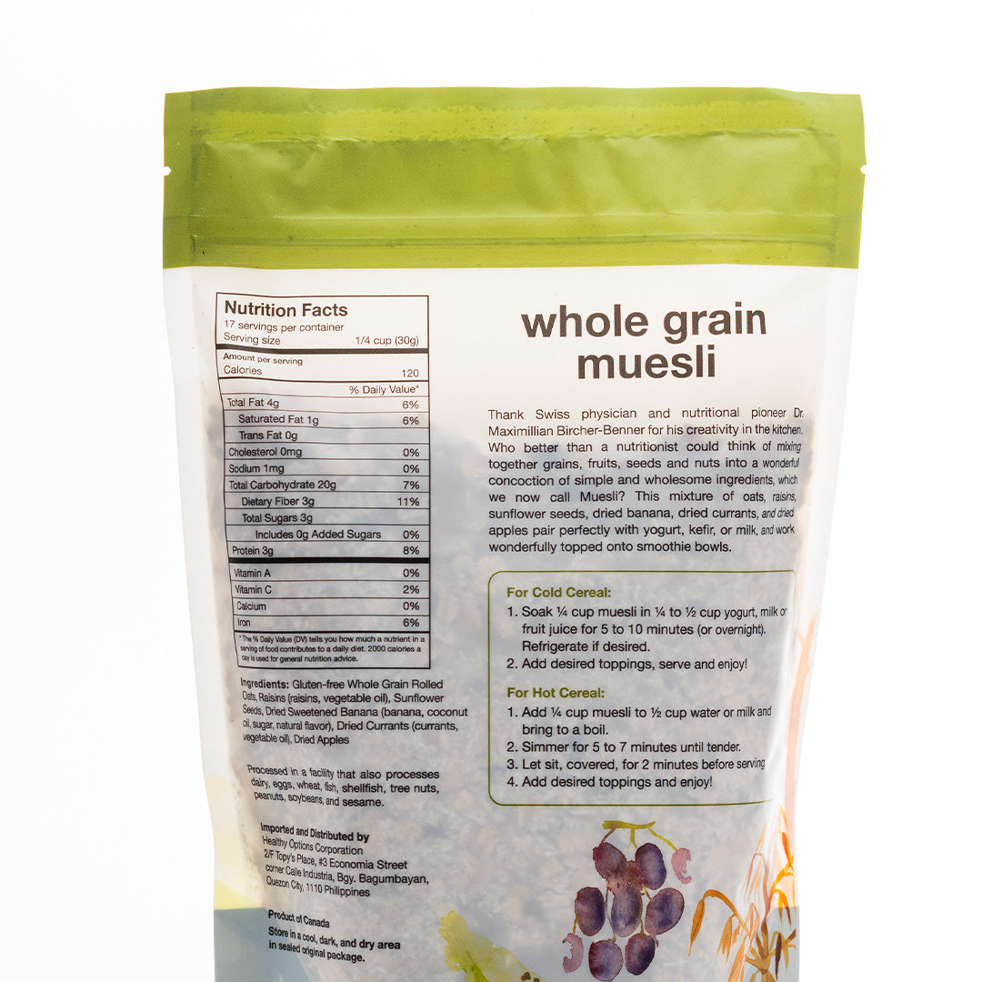Healthy Options Gluten-Free Whole Grain Muesli 510g
