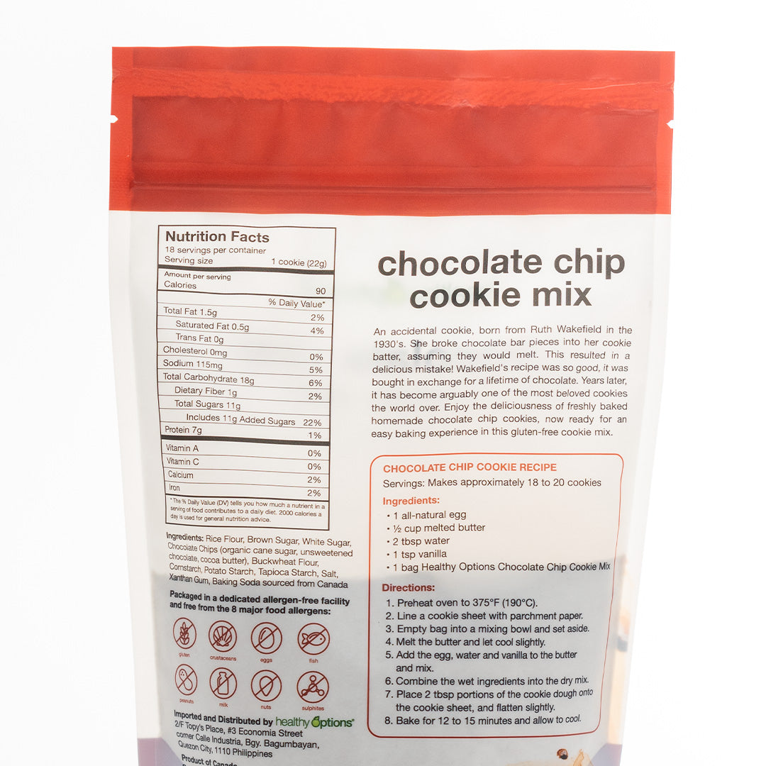 Healthy Options Chocolate Chip Cookie Mix 397g