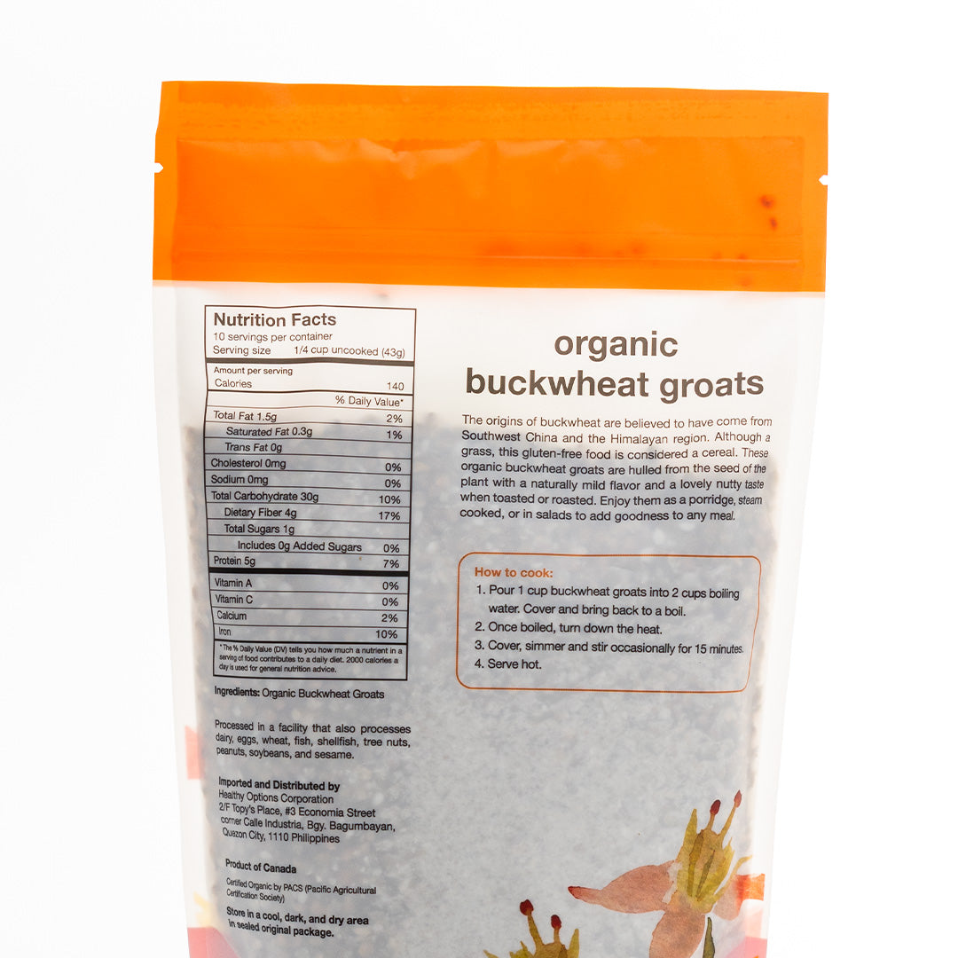Healthy Options Organic Buckwheat Groats 567g