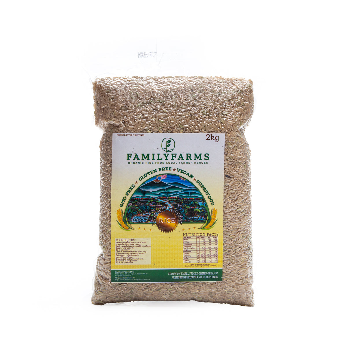 Brook Farm Rice Family Farms Organic Brown Rice 2kg – Healthy Options