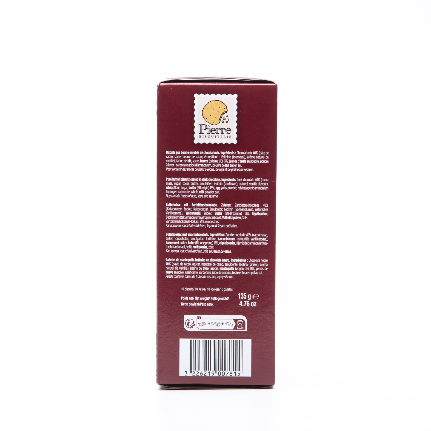 Pierre Biscuiterie Dark Chocolate Butter Cookies 135g