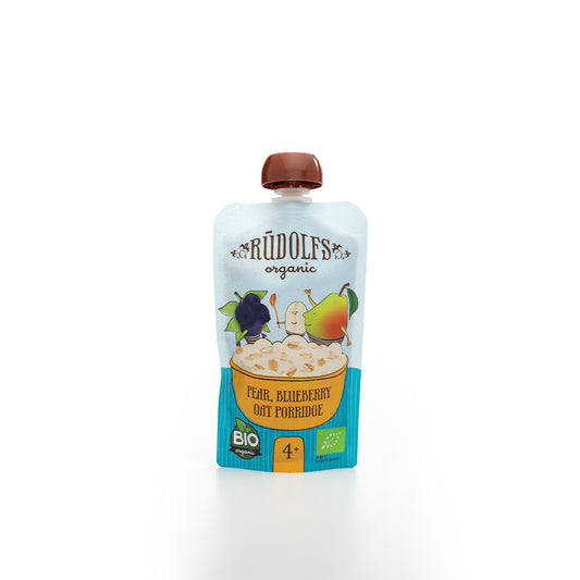 Rudolfs Organic Pear, Blueberry Oat Porridge 110g