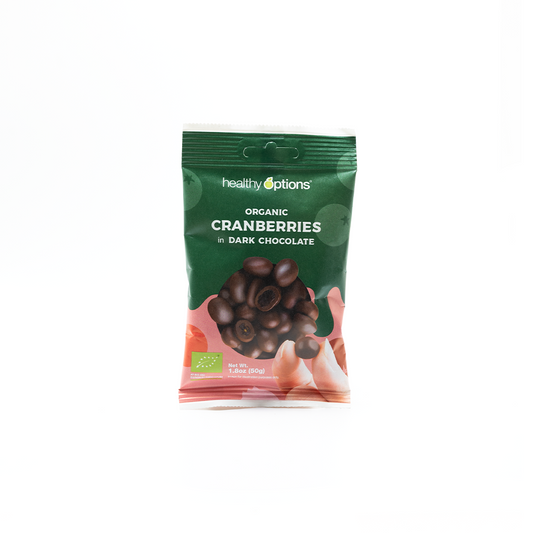 Healthy Options Organic Cranberries in Dark Chocolate 50g
