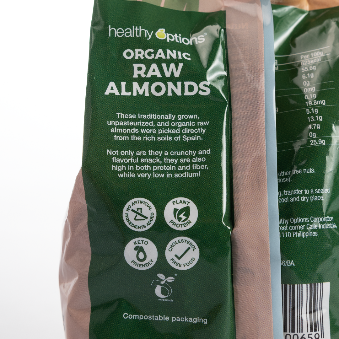 Healthy Options Organic Raw Almonds 200g