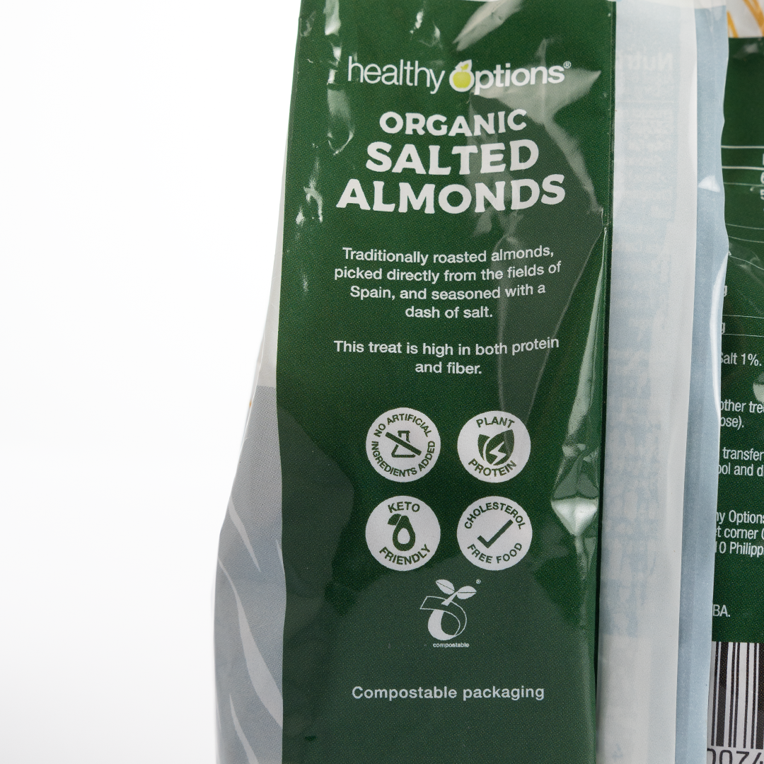 Healthy Options Organic Salted Almonds 200g