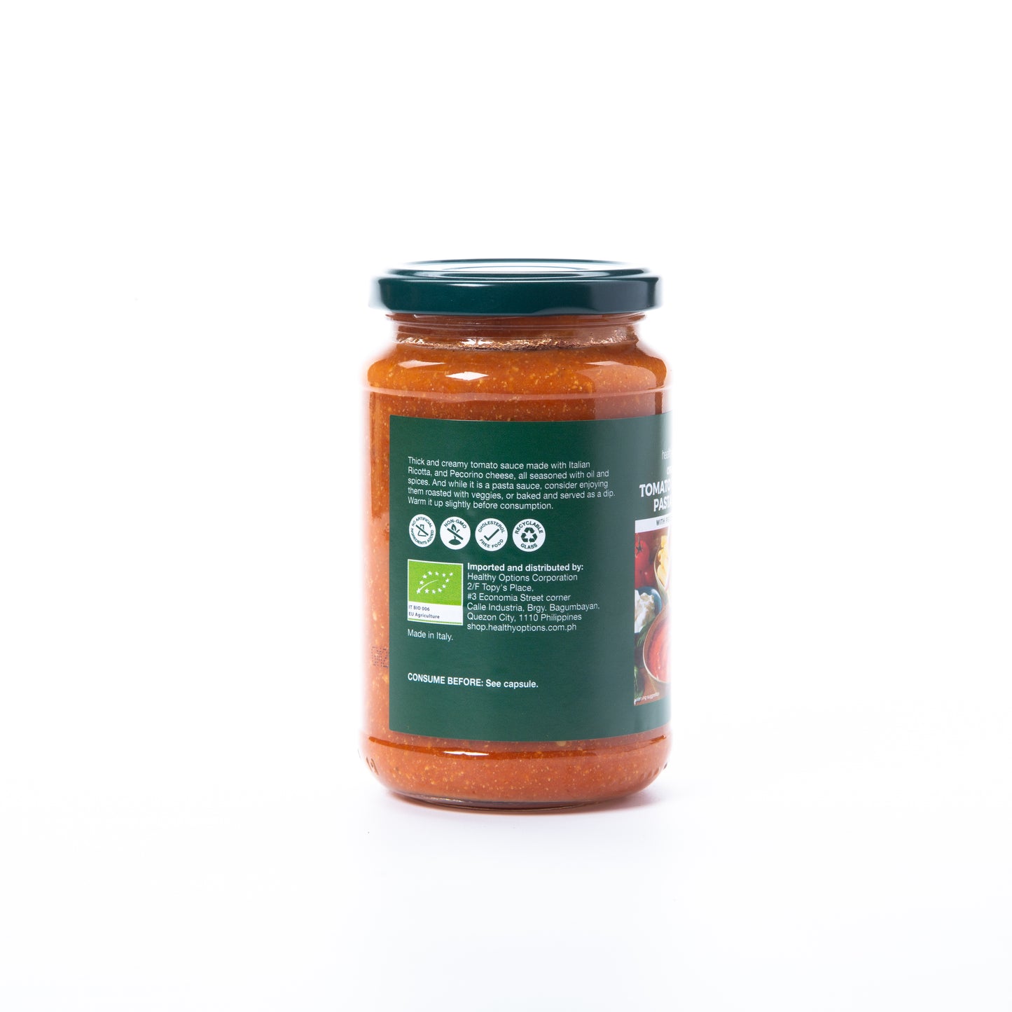 Healthy Options Organic Tomato & Ricotta Pasta Sauce with Pecorino Cheese 350g