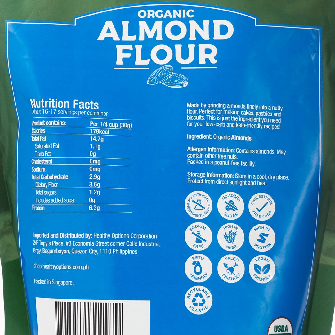 Healthy Options Organic Almond Flour 500g