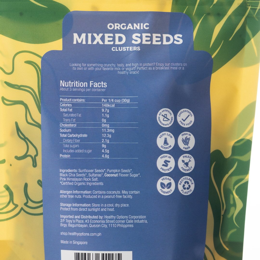 Healthy Options Organic Mixed Seeds Clusters 90g