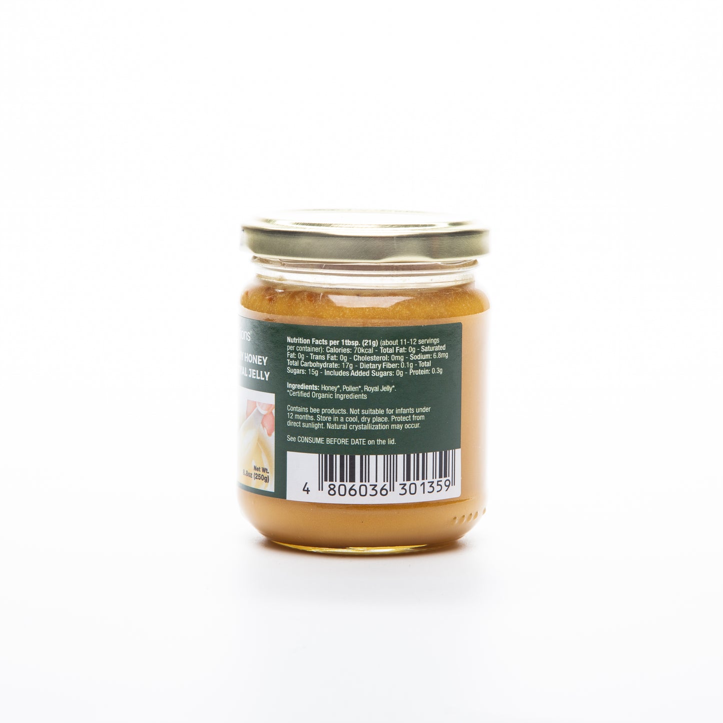 Healthy Options Organic Creamy Honey with Pollen and Royal Jelly 250g