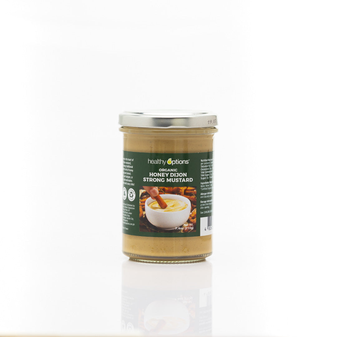 Healthy Options Organic Honey Dijon Strong Mustard 210g