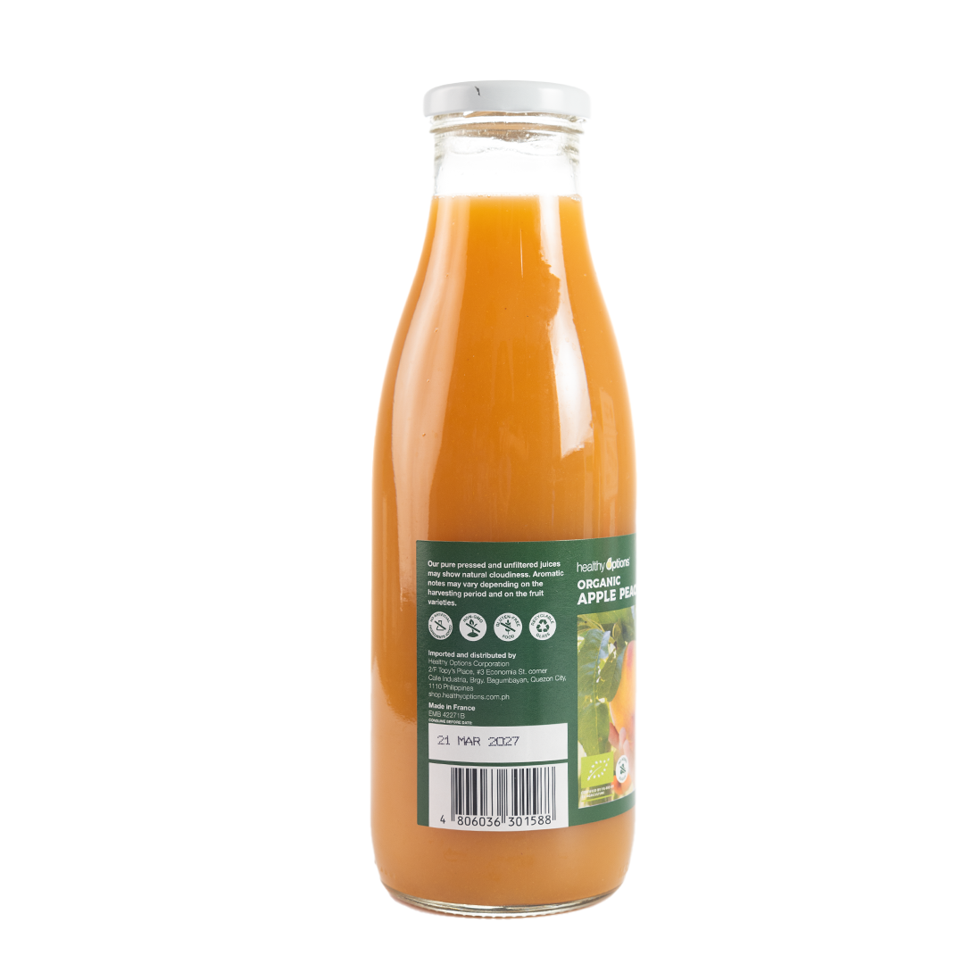 Healthy Options Organic Apple Peach Juice 750ml