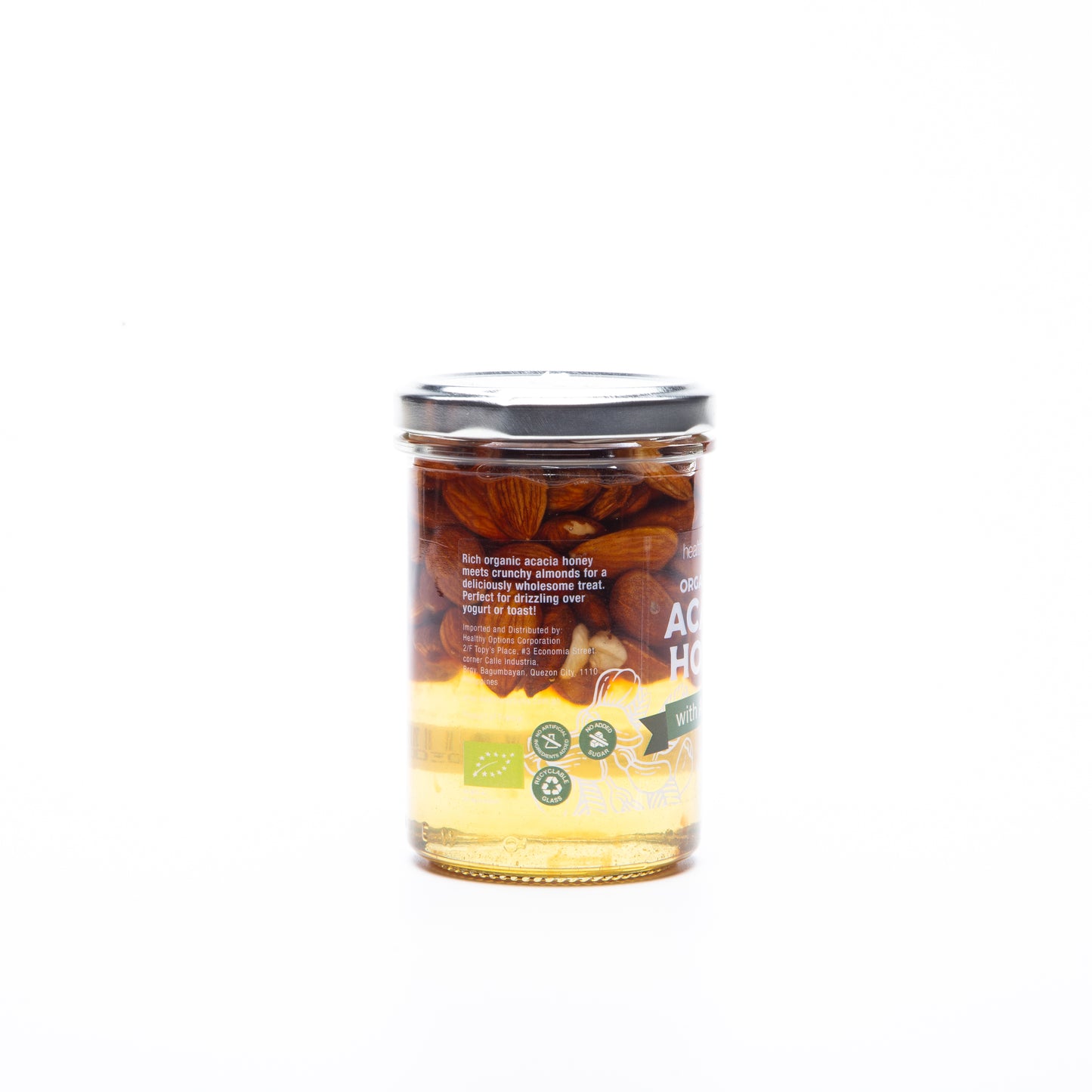 Healthy Options Organic Acacia Honey with Almonds 250g