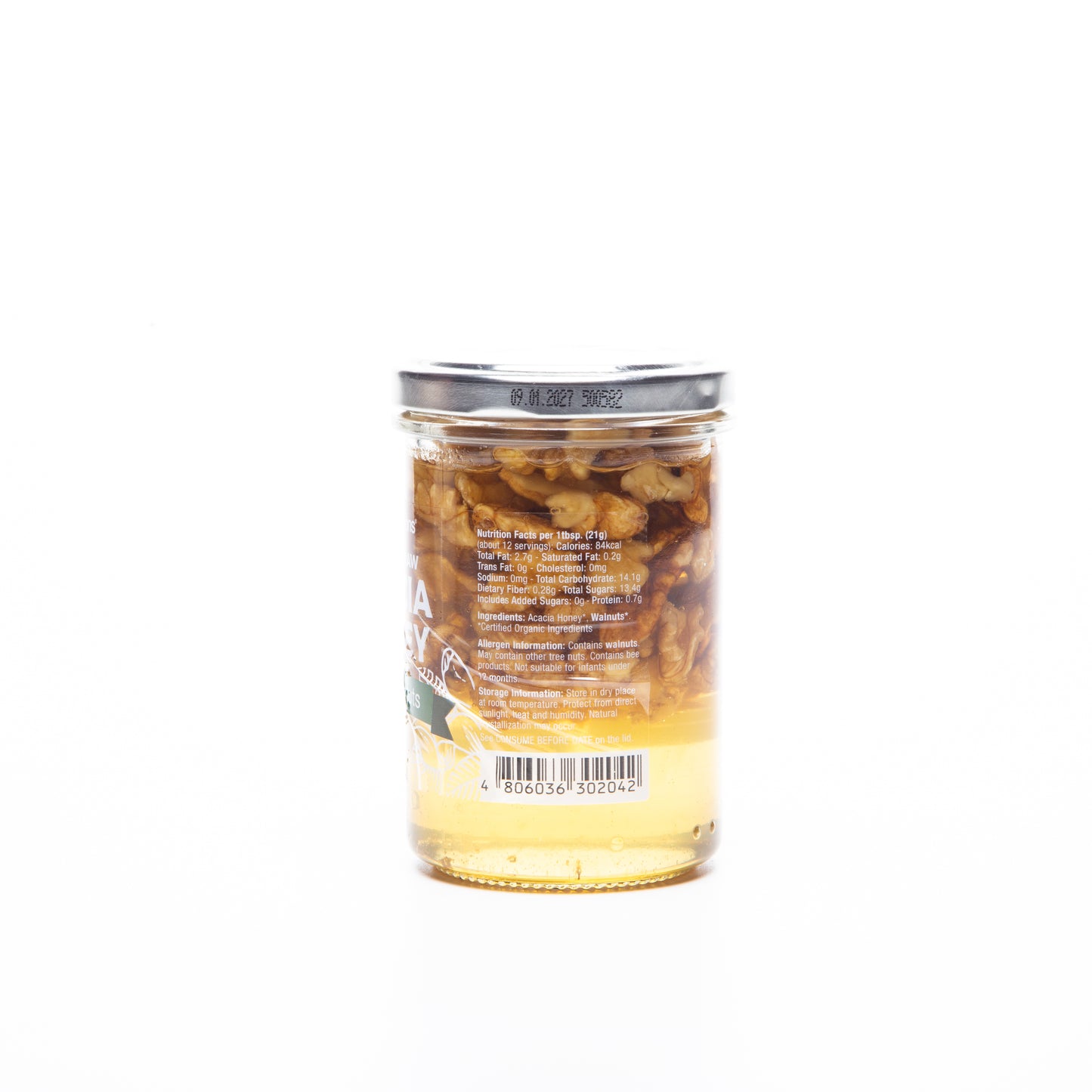 Healthy Options Organic Honey Acacia with Walnuts 250g