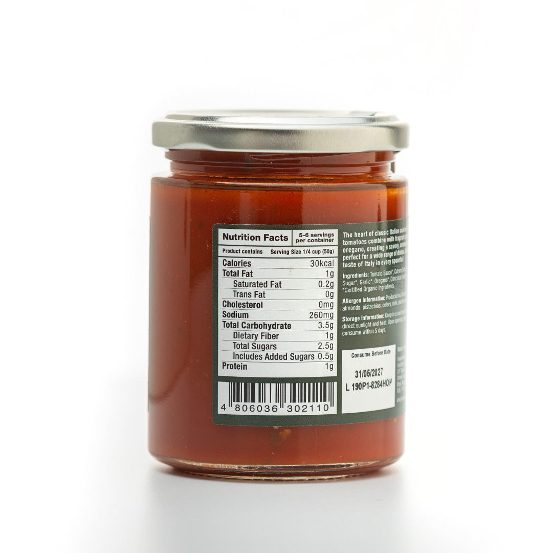 Healthy Options Organic Marinara Tomato Sauce 290g