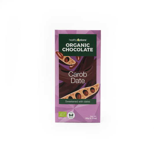Healthy Options Organic Carob Date Chocolate Bar 60g