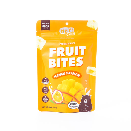 Hey! Chips Freeze-Dried Mango Passion Fruit Bites 20g