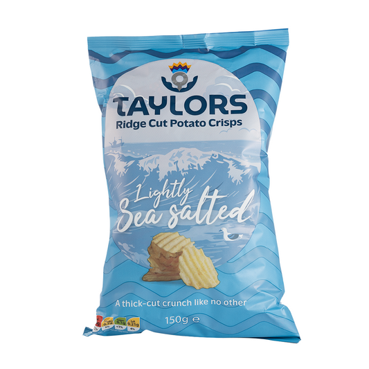 Taylors Lightly Sea Salted Ridge Cut Potato Crisps 150g