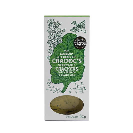 Cradoc's Spinach & Celery Seed Vegetable Crackers 80g