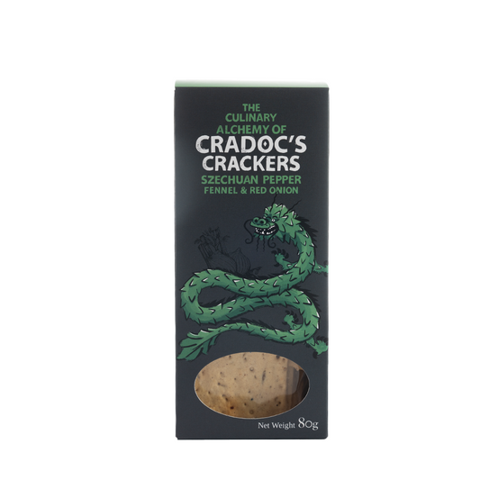 Cradoc's Szechuan Pepper Fennel & Red Onion Crackers 80g