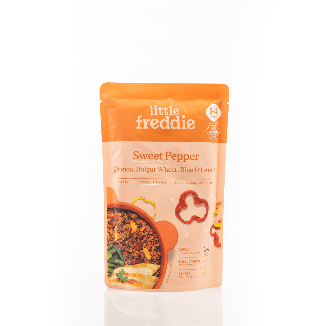 Little Freddie Sweet Pepper Quinoa, Bulgur Wheat, Rice & Lentils 140g