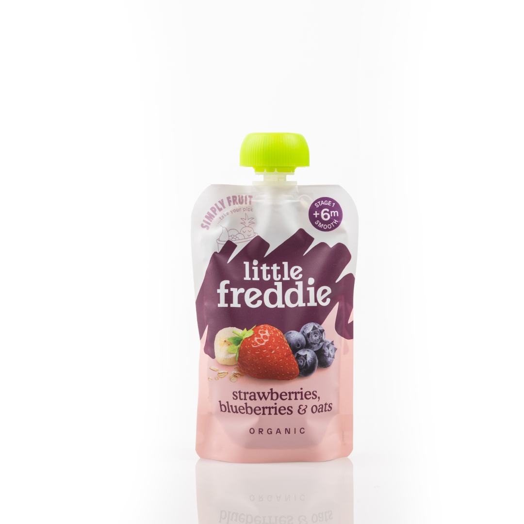 Little Freddie Strawberries, Blueberries & Oats 6+ Months 100g