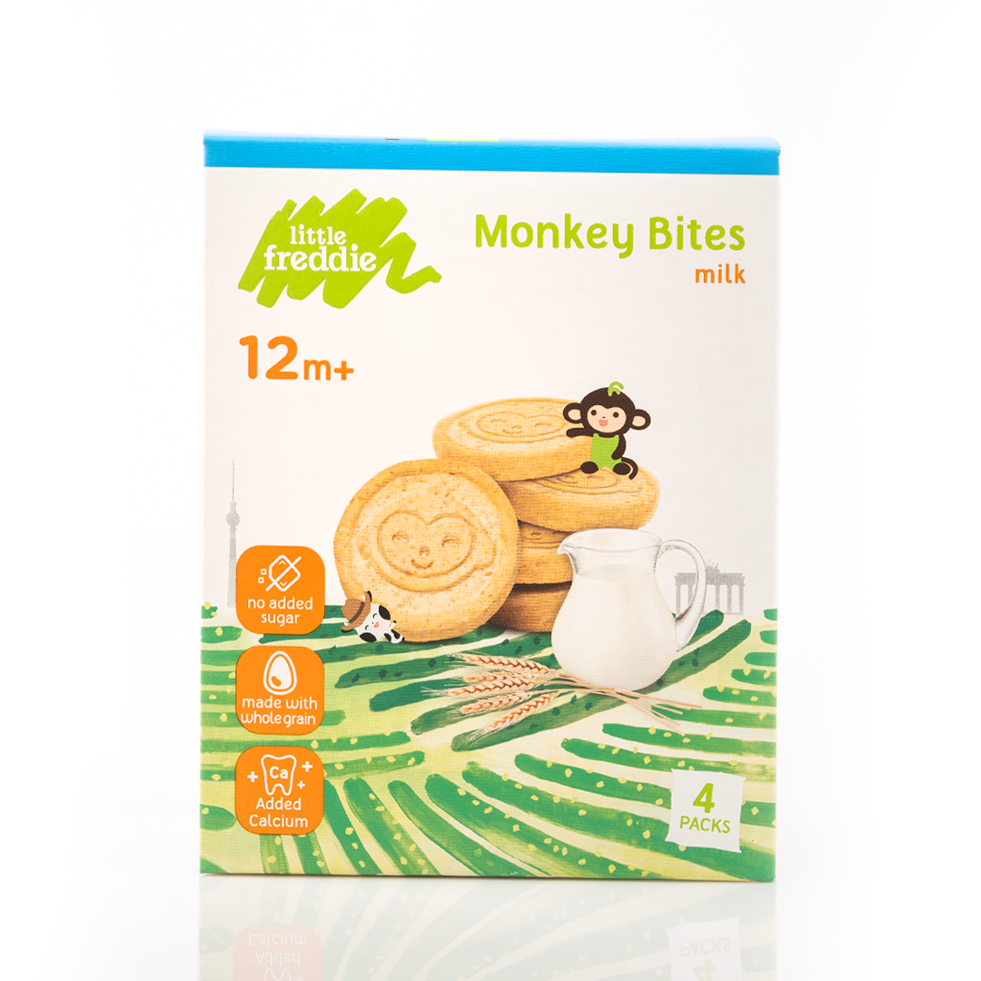 Little Freddie Monkey Bites Milk Biscuits (20g x 4 packs)