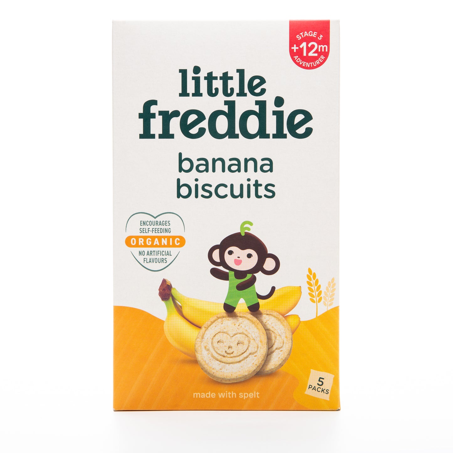 Little Freddie Banana Biscuits Packs 5 - 100g