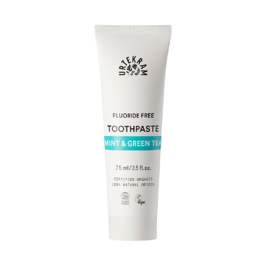 Urtekram Fluoride Free Toothpaste Mint & Green Tea 75ml