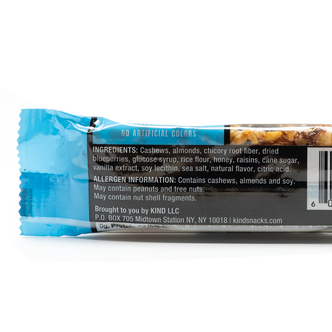 Kind Blueberry Vanilla & Cashew Bar 40g