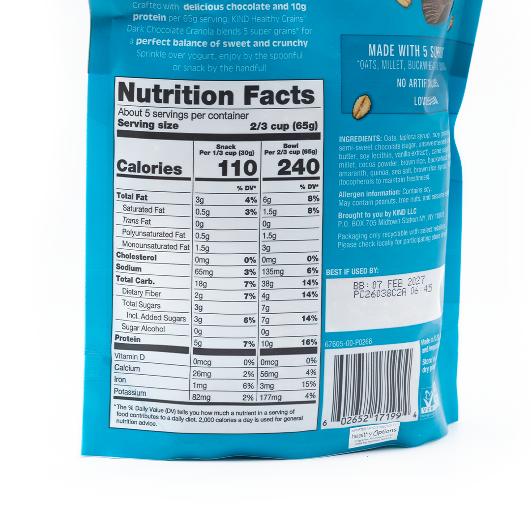 Kind Dark Chocolate Whole Grain Clusters 312g