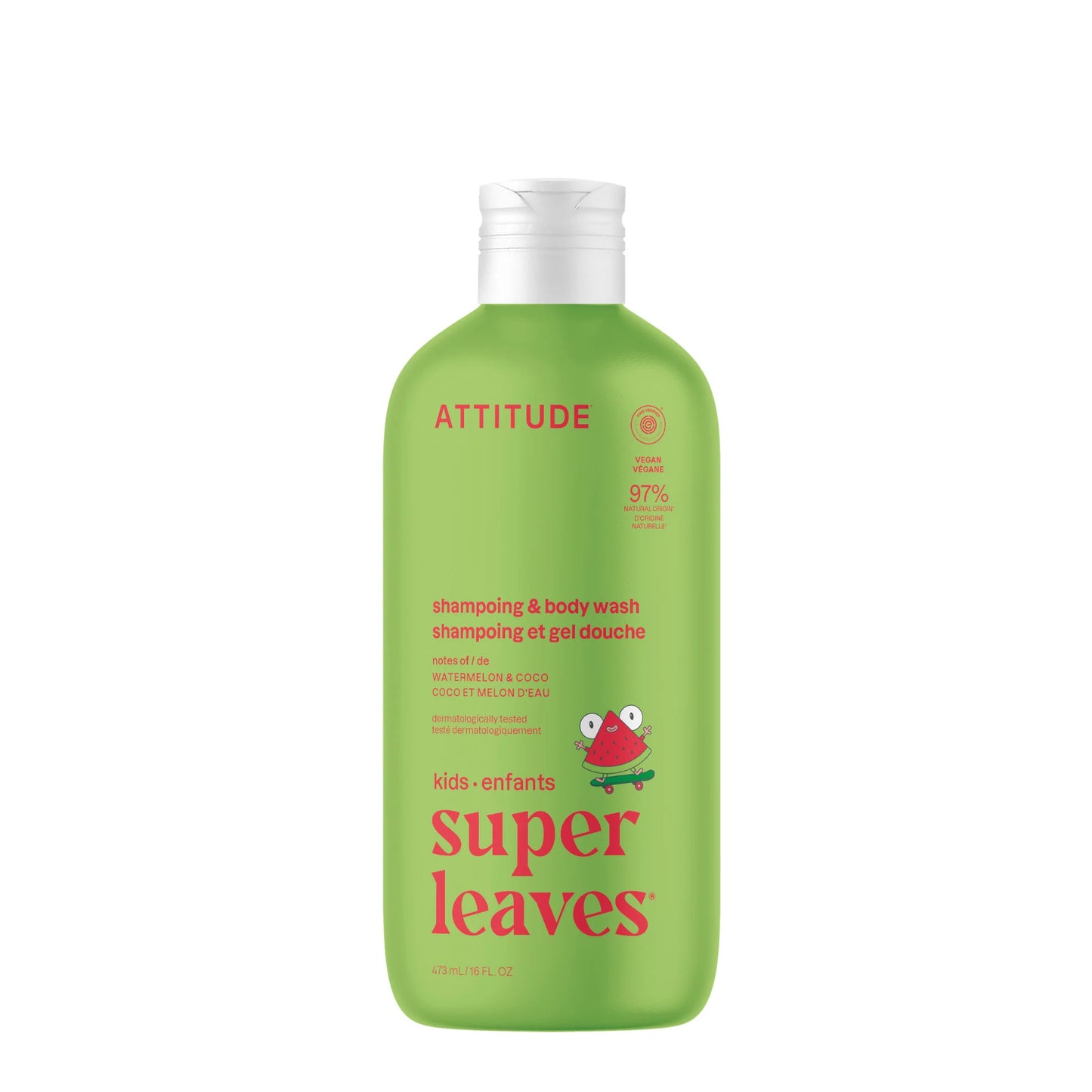 Attitude Little Leaves 2-in-1 Shampoo & Body Wash Watermelon & Coco 473ml