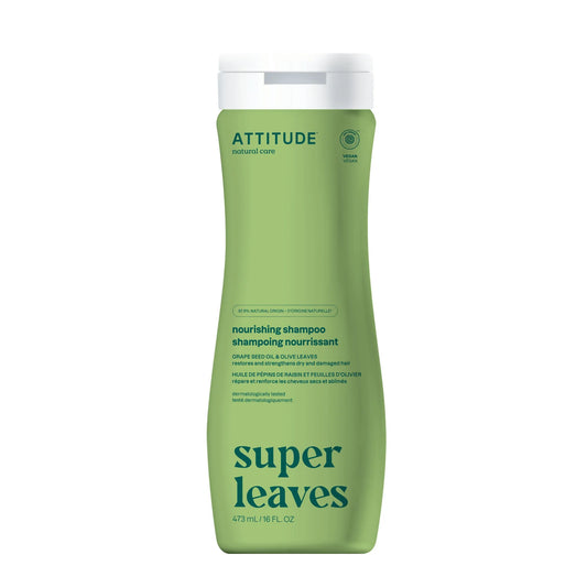 Attitude Super Leaves Shampoo Nourishing and Strengthening Grape Seed Oil and Olive Leaves 473ml