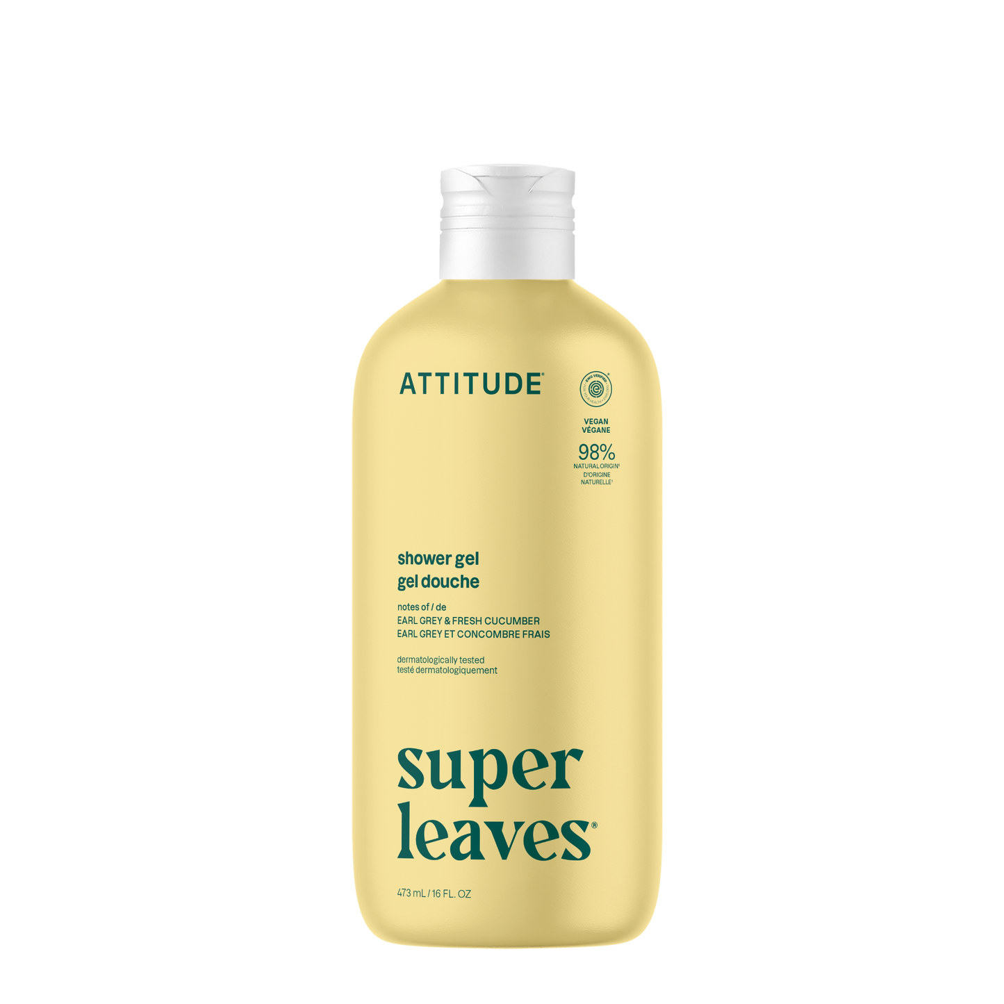 Attitude Super Leaves Shower Gel Earl Grey and Fresh Cucumber 473ml