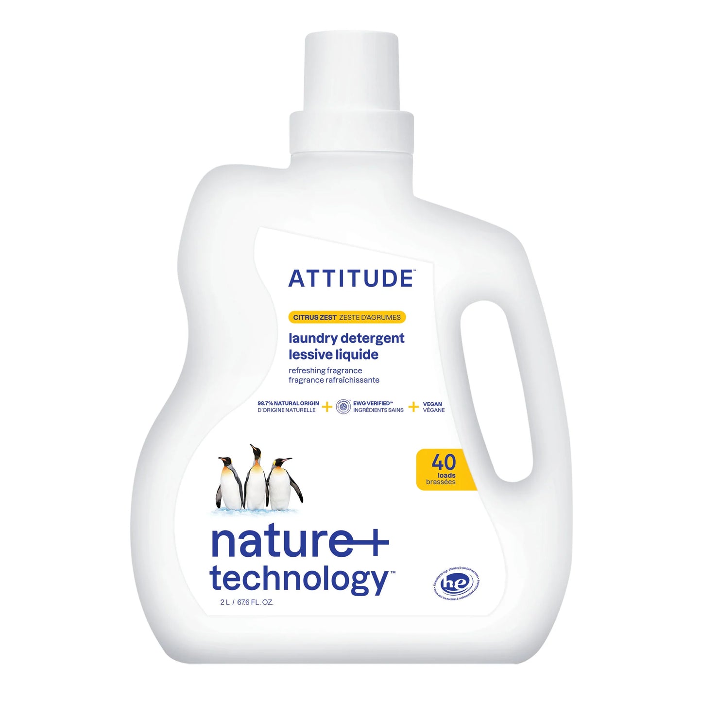 Attitude Laundry Detergent Citrus Zest 2 liters