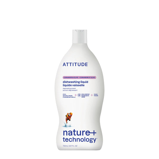 Attitude Dishwashing Liquid Coriander & Olive 700ml