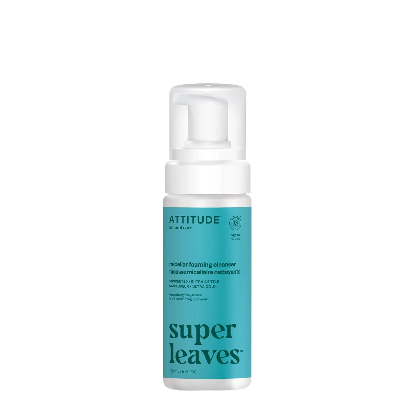 Attitude Super Leaves Micellar Foaming Cleanser Unscented 150ml