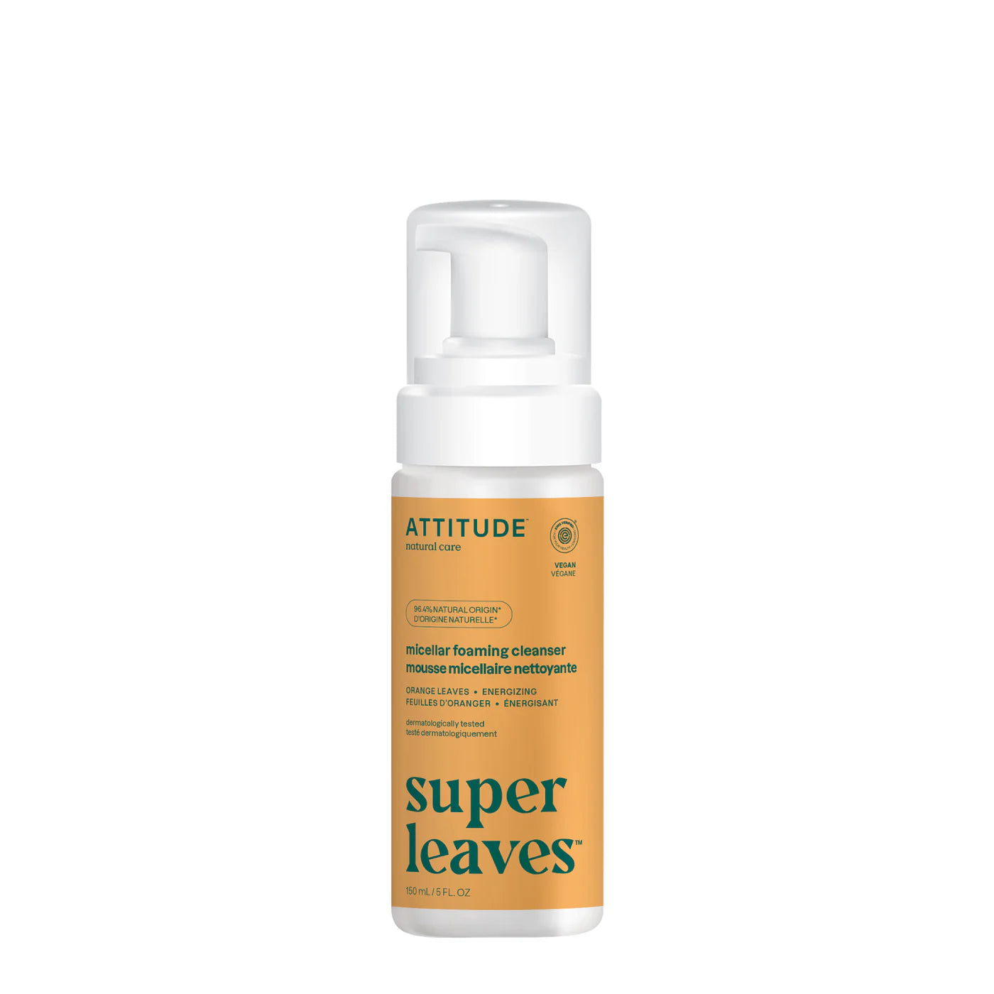 Attitude Super Leaves Micellar Foaming Cleanser Orange Leaves 150ml