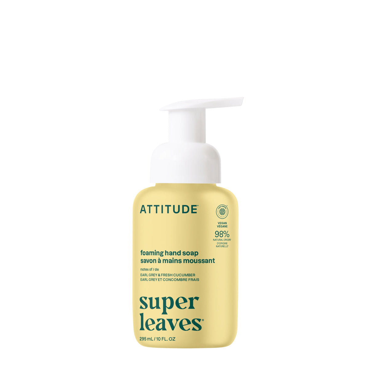 Attitude Super Leaves Foaming Hand Soap Earl Grey and Fresh Cucumber 295ml