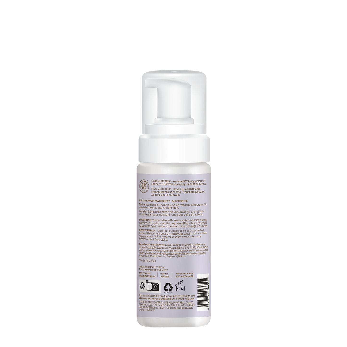 Attitude Super Leaves Maternity Foaming Face Cleanser 150ml