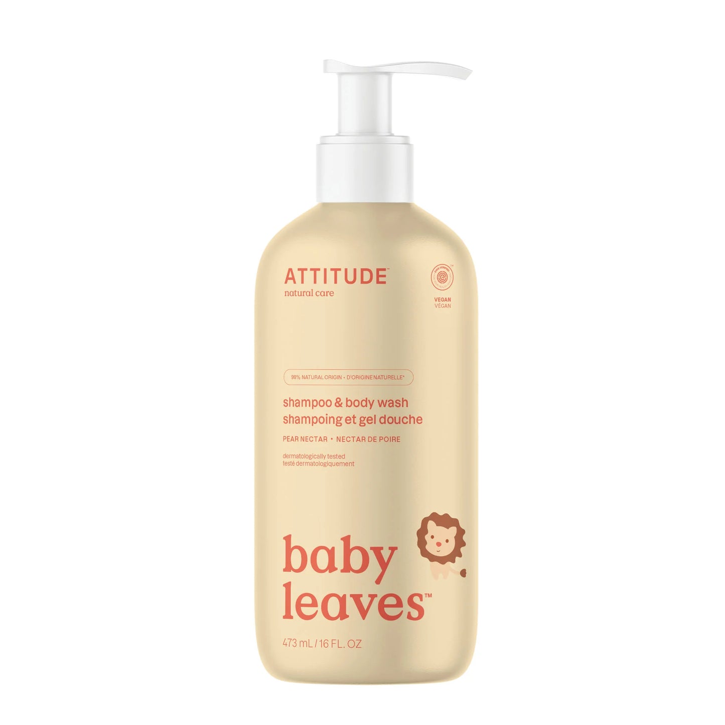 Attitude Baby Leaves 2 in 1 Shampoo and Body Wash Pear Nectar 473ml