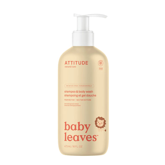 Attitude Baby Leaves 2 in 1 Shampoo and Body Wash Pear Nectar 473ml