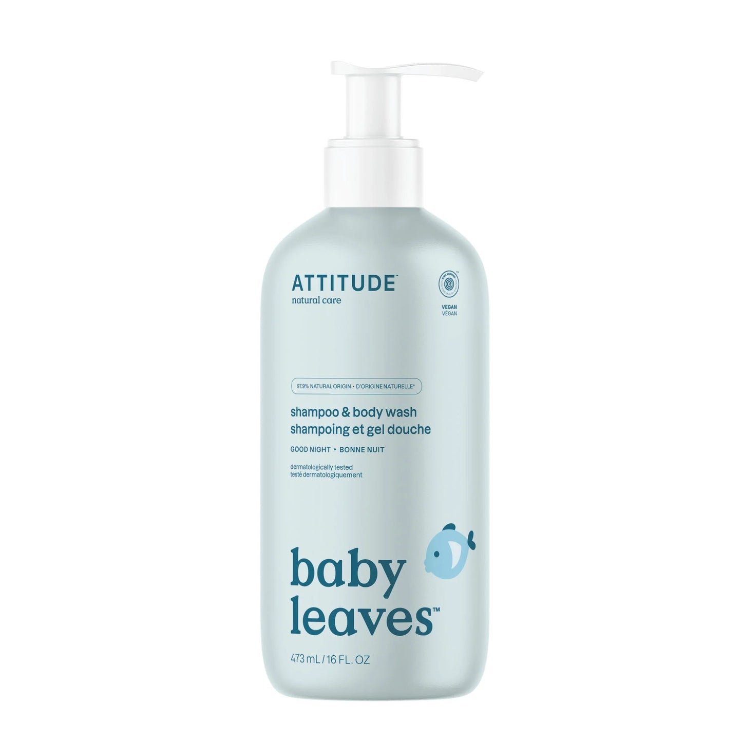 Attitude Baby Leaves 2-in-1 Shampoo & Body Wash Good Night 473ml